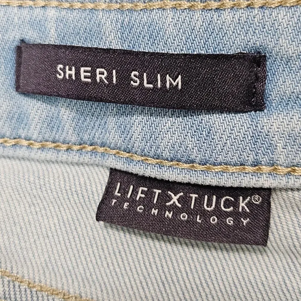 NYDJ WOMEN'S SHERI SLIM LIFT X TUCK TECHNOLOGY BLUE JEAN PANT SIZE 16, 38W X 29L